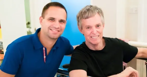 Jack Pearce con Brice Millera di Beike Biotech